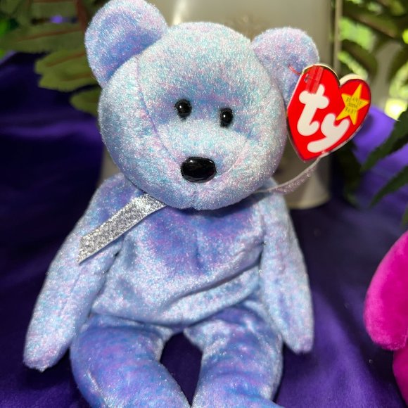 NWT & VTG📌TY Beanie Baby Clubby II the Bear & Millennium Bear 99 both w/ Oddity - Picture 2 of 16